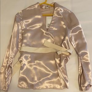 ACNE shimmery pink top